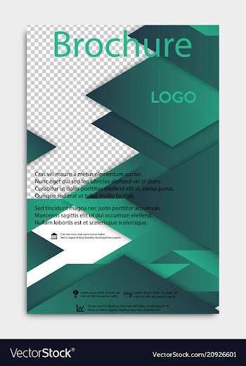 Brochure flyer design layout template size a4 vector image