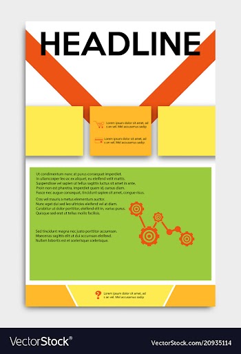 Brochure flyer design layout template size a4 vector image