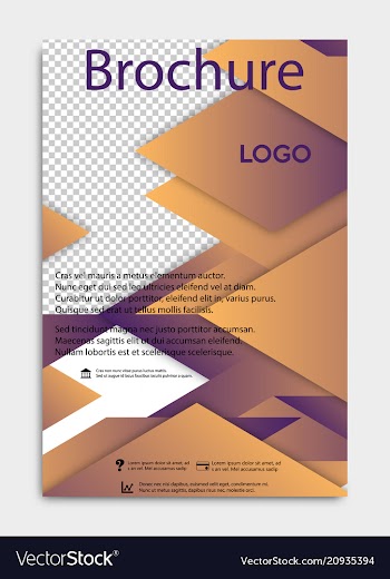 Brochure flyer design layout template size a4 vector image