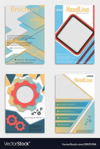 Brochure flyer design layout template size a4 vector image