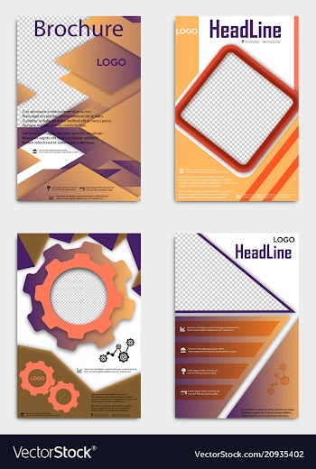 Brochure flyer design layout template size a4 vector image