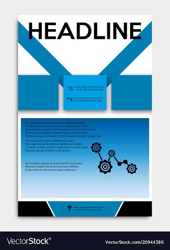 Brochure flyer design layout template size a4 vector image