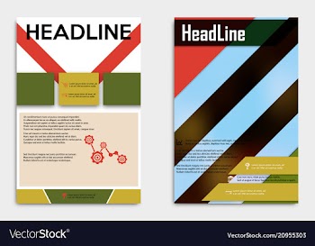 Brochure flyer design layout template size a4 vector image