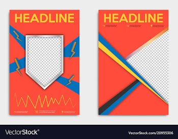 Brochure flyer design layout template size a4 vector image
