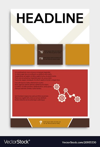 Brochure flyer design layout template size a4 vector image