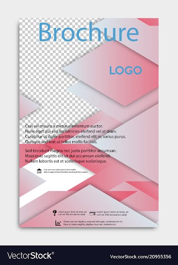 Brochure flyer design layout template size a4 vector image