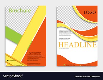 Brochure flyer design layout template size a4 vector image