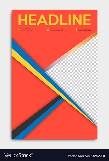 Brochure flyer design layout template size a4 vector image
