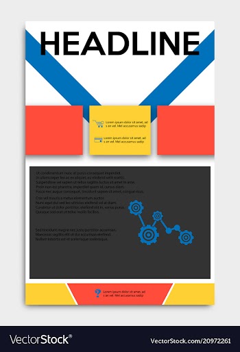 Brochure flyer design layout template size a4 vector image