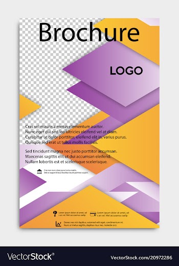 Brochure flyer design layout template size a4 vector image