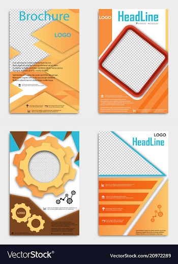 Brochure flyer design layout template size a4 vector image