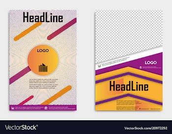 Brochure flyer design layout template size a4 vector image