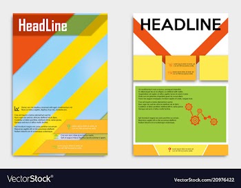 Brochure flyer design layout template size a4 vector image