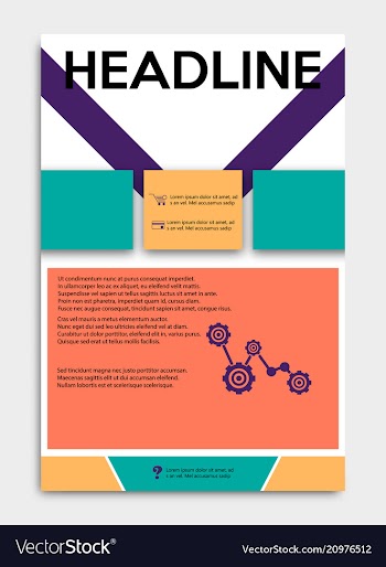 Brochure flyer design layout template size a4 vector image