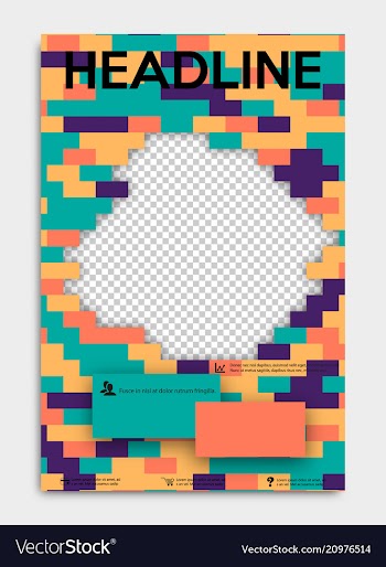 Brochure flyer design layout template size a4 vector image