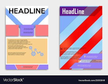 Brochure flyer design layout template size a4 vector image