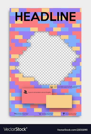 Brochure flyer design layout template size a4 vector image