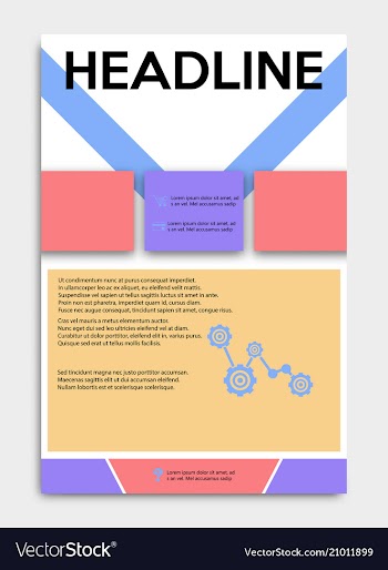 Brochure flyer design layout template size a4 vector image