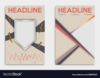 Brochure flyer design layout template with shield vector image