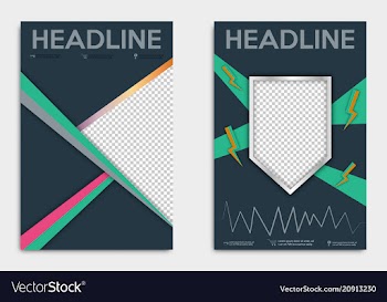 Brochure flyer design layout template with shield vector image