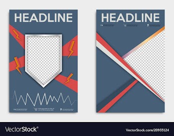 Brochure flyer design layout template with shield vector image