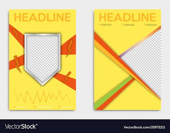 Brochure flyer design layout template with shield vector image