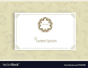 Brochure in oriental style on stylish background vector image