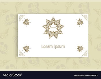 Brochure in oriental style on stylish background vector image