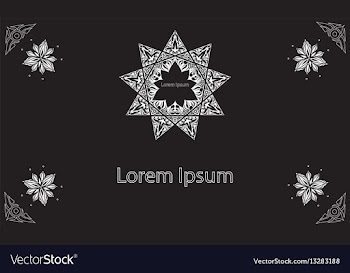 Brochure in oriental style vector image