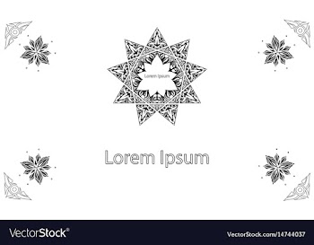Brochure in oriental style vector image