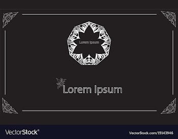 Brochure in oriental style vector image