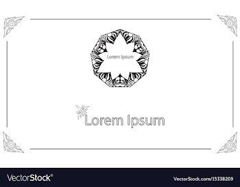 Brochure in oriental style vector image