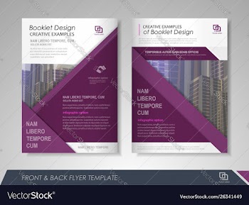 Brochure layout design template vector image