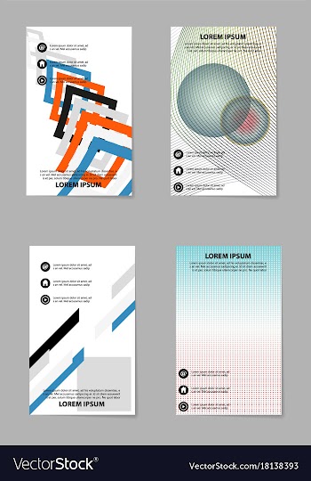 Brochure layout template abstract flyer cover vector image