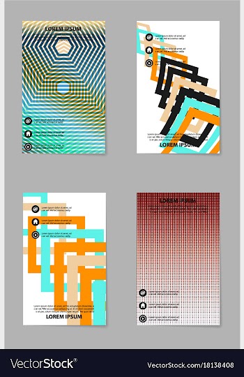 Brochure layout template abstract flyer cover vector image
