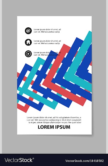 Brochure layout template abstract flyer cover vector image