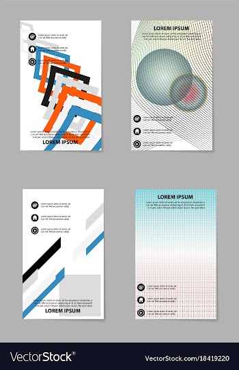 Brochure layout template abstract flyer cover vector image