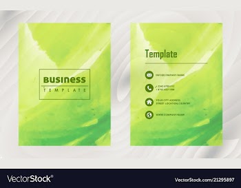 Brochure layout template watercolor cover design vector image