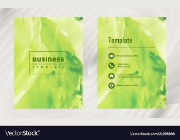 Brochure layout template watercolor cover design vector image