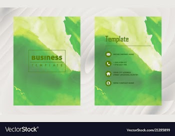 Brochure layout template watercolor cover design vector image