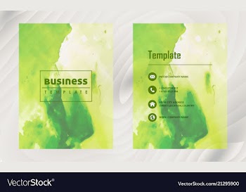 Brochure layout template watercolor cover design vector image