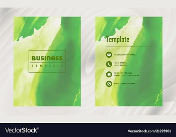 Brochure layout template watercolor cover design vector image