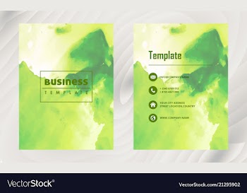Brochure layout template watercolor cover design vector image