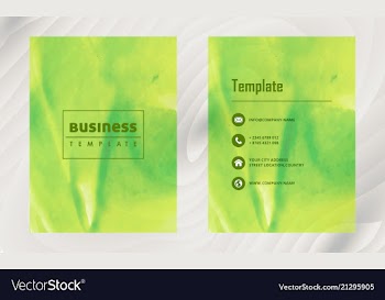 Brochure layout template watercolor cover design vector image