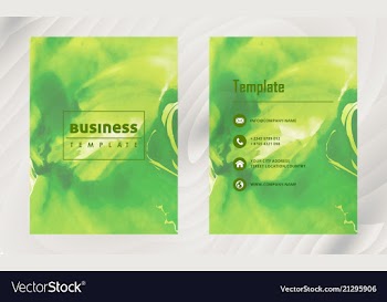 Brochure layout template watercolor cover design vector image