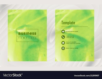 Brochure layout template watercolor cover design vector image