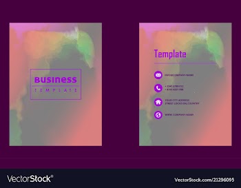 Brochure layout template watercolor cover design vector image