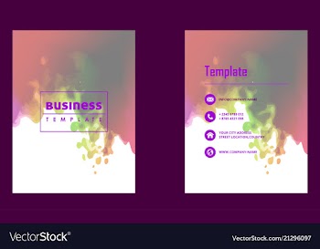 Brochure layout template watercolor cover design vector image