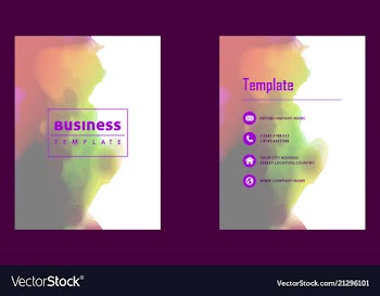 Brochure layout template watercolor cover design vector image