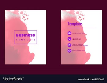 Brochure layout template watercolor cover design vector image